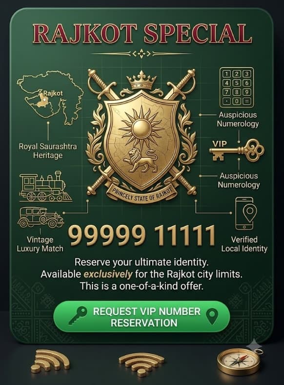 Rajkot Special VIP Numbers - Royal Saurashtra Heritage